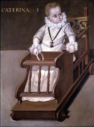 Retrato de Caterina I em criança de Spanish School