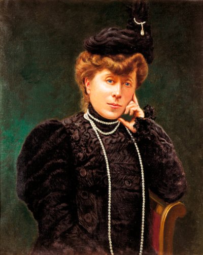 Retrato da Duquesa de Maria del Carmen Villahermosa (1815-1905). Pintura anónima. Fim do século XIX. de Spanish School