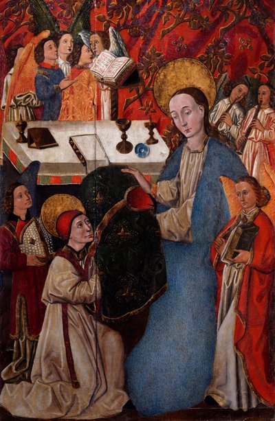 Apresentação da casula a São Ildefonso pela Virgem Maria de Spanish School