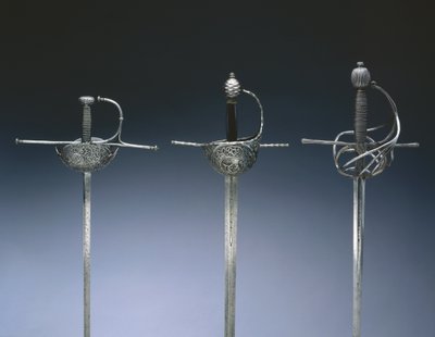 Rapiers, c.1650 (aço, couro e madeira) de Spanish School