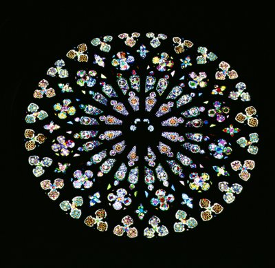 Janela rosa radiante, c.1380 de Spanish School