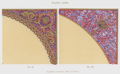 Spandrils of Arches, Hall of Justice (cor litho) de Spanish School