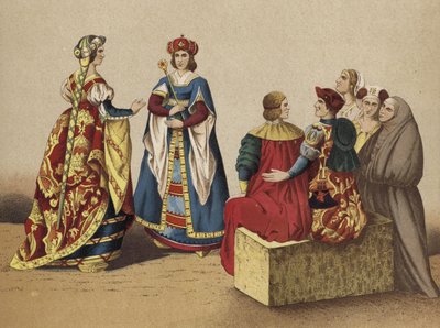 Trajes espanhóis do século 15 de Spanish School