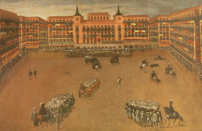 A Praça Principal em Madrid durante o Festival do Grande Touro de Spanish School