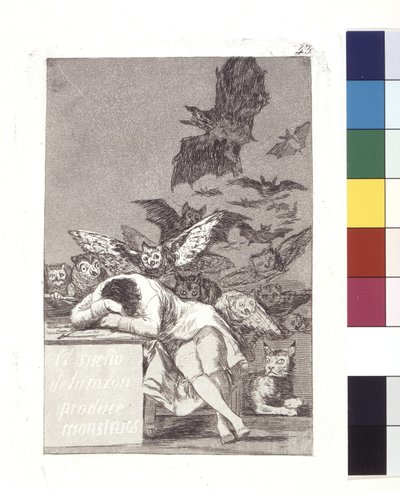 O Sono da Razão Produz Monstros (gravura e aquatint) de Spanish School