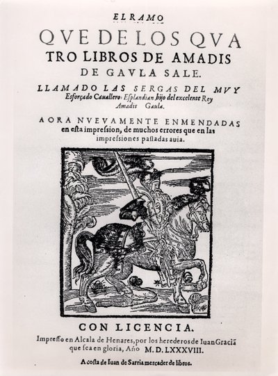 Página de título de Amadis de Gaula, 1588 de Spanish School