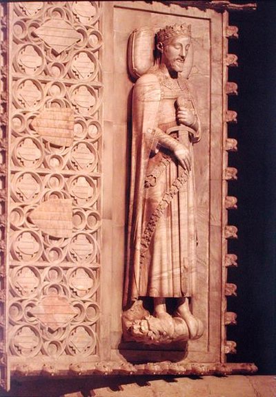 Túmulo de Tiago I o Conquistador (1207-76) (mármore) de Spanish School