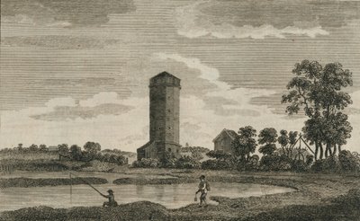 Uma antiga torre de água, em Hampshire, 1786 de Sparrow
