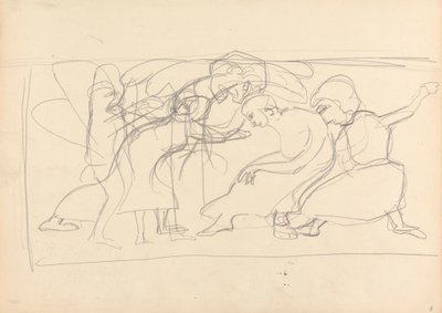 Caverna do Bezerro de Ouro: Estudo para Painel Decorativo, Adoradores de Spencer Frederick Gore