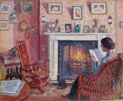 Interior, 31 Mornington Crescent (óleo sobre tela) de Spencer Frederick Gore
