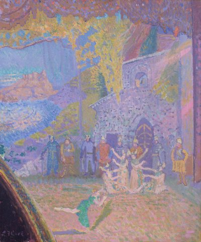 A dança do espírito da Irlanda, Alhambra Music Hall, 1910 de Spencer Frederick Gore