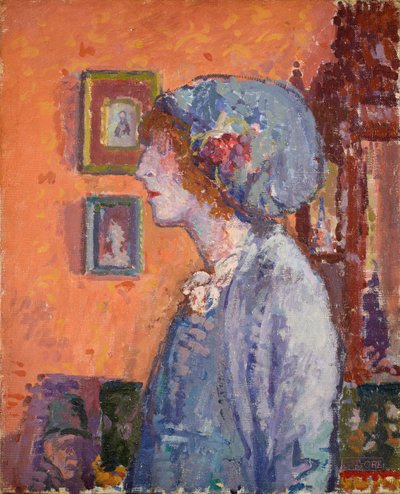 Retrato da esposa do artista, Mollie Kerr, 1911. de Spencer Gore