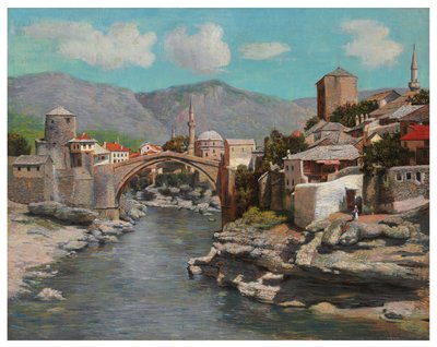 A ponte velha em Mostar, Bósnia de Spiro Bocaric