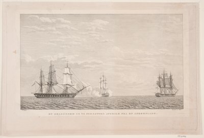 Navio de águia e duas fragatas de Søren Henrik Petersen