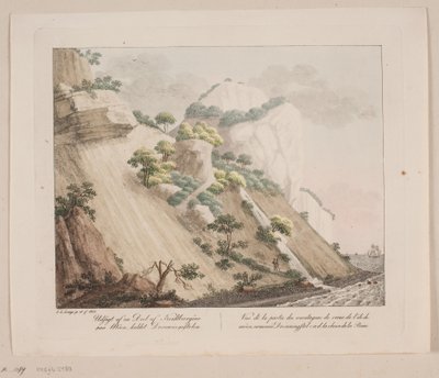 Vista de parte das montanhas de giz em Møn, chamado Dronningestolen de Søren L. Lange