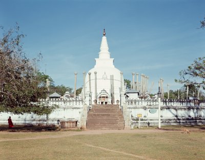 Vista do Thuparama Dagoba, Ruwanweli Seya de Sri Lankan School