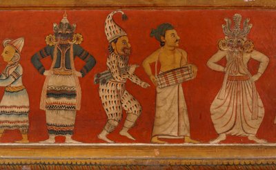 Pintura de parede na Casa da Imagem do Templo de Subdharama, Dehiwala (mural) de Sri Lankan School