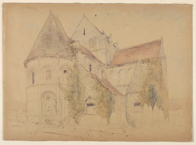 Esboço da Igreja de São Nicolau, Caen, França de Stanford White