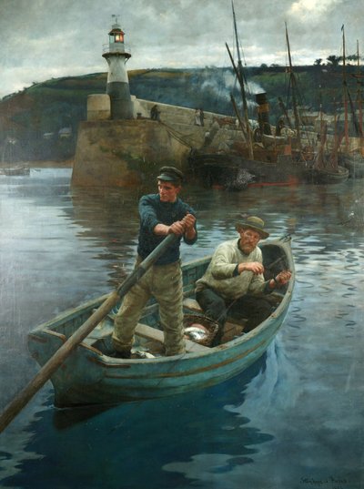 O Farol de Newlyn, Cornualha de Stanhope Alexander Forbes