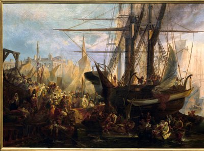Embarque de Abd El Kader (Abd El-Kader, político e filósofo argelino de Stanislas Gorin