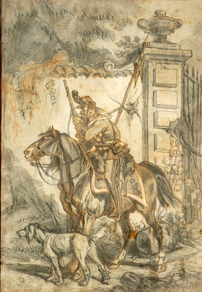 Lanceiros em patrulha, Ilustração de Stanislao Grimaldi del Poggetto de Stanislas Grimaldi del Poggetto