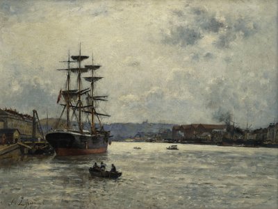 O porto de Caen; O porto de Caen, de Stanislas Victor Edouard Lepine