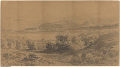 Panorama em um lago de montanha de Stanislaus Graf von Kalckreuth
