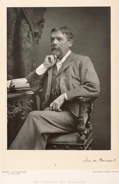 George du Maurier (1834-96), artista, cartunista e romancista, retrato fotográfico de Stanislaus Walery