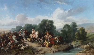 A Falcoaria do Sultão Ahmed III, 1873 de Stanislav Khlebovsky