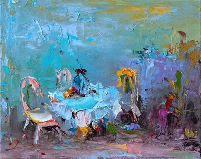 Impressão de um café colorido de Stanislav Lazarov