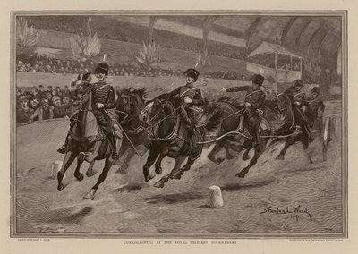 Artilharia de caça no Torneio Real (gravura) de Stanley L. (after) Wood