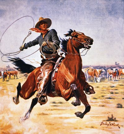 Vaqueiro, com, lassoo de Stanley L. Wood