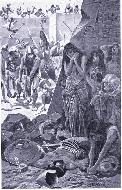 Tiro sitiado por Nabucodonosor da Babilônia de Stanley L. Wood