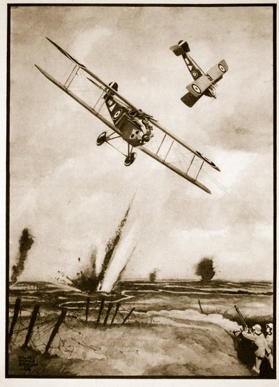 Trench Strafing, ilustração de 