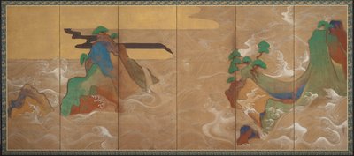 Ondas em Matsushima, século XVII. de Sôtatsu
