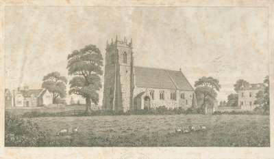 Igreja de Adbaston: gravura em linha e pontilhada, sd [c 1800] de Stebbing Shaw