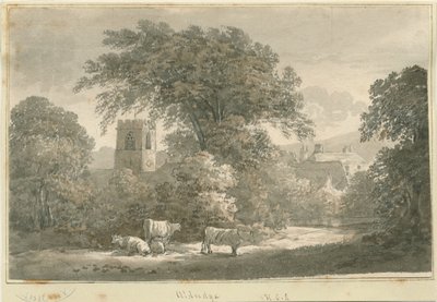 Igreja Aldridge: gravura, nd [1762-1802] de Stebbing Shaw
