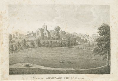 Igreja de Armitage: gravura, nd [1762-1802] (impressão) de Stebbing Shaw