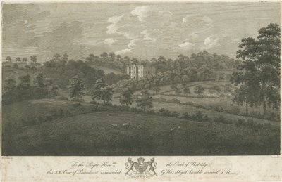 Beaudesert Hall and Park: gravura em aço, nd [1762-1802] (impressão) de Stebbing Shaw