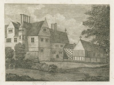 Brewood - Black Ladies Priory: engraving, nd [ 18th cent] (print) de Stebbing Shaw