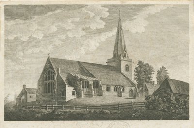 Igreja Igreja Eaton: gravura, nd [c 1800] (impressão) de Stebbing Shaw