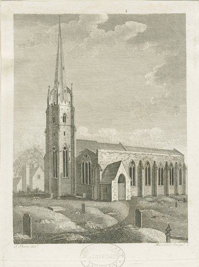 Igreja de Clifton Campville: gravura, sd [c 1790] (impressão) de Stebbing Shaw