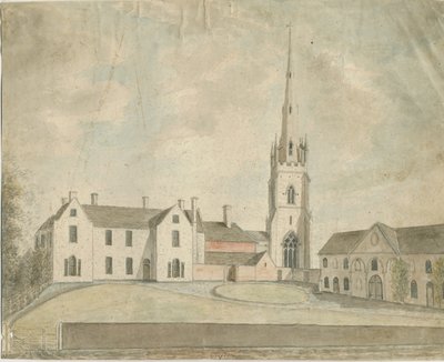 Igreja Clifton Campville: pintura em aquarela, sd [c 1790] de Stebbing Shaw