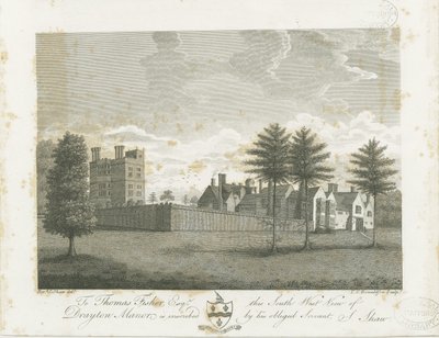 Drayton Bassett - "Drayton Manor": gravura, sd [1795] de Stebbing Shaw