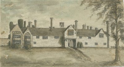 Drayton Bassett - "Drayton Manor": pintura em aquarela, nd [1789] de Stebbing Shaw