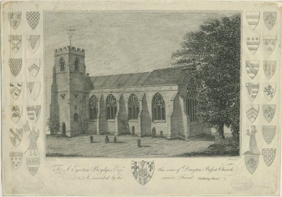Igreja Drayton Bassett: gravura, nd [1762-1802] (impressão) de Stebbing Shaw