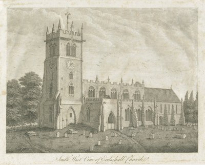 Igreja Eccleshall: gravura, sd [séc. 18] (impressão) de Stebbing Shaw