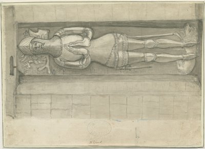 Igreja de Elford: desenho sépia, nd [1762-1802] (desenho) de Stebbing Shaw
