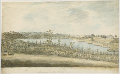 Forton - Aqualate Hall: pintura em aquarela, nd [1762-1802] de Stebbing Shaw