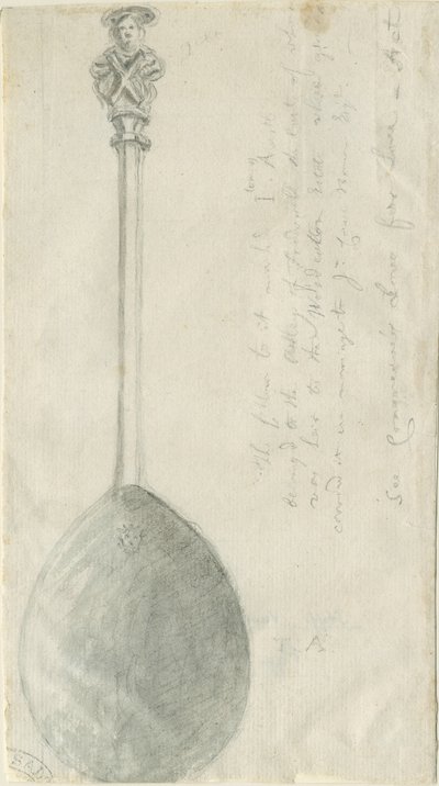 Fradswell - Colher do Apóstolo: desenho a lápis e lavagem, sd [ 18º cent] (desenho) de Stebbing Shaw